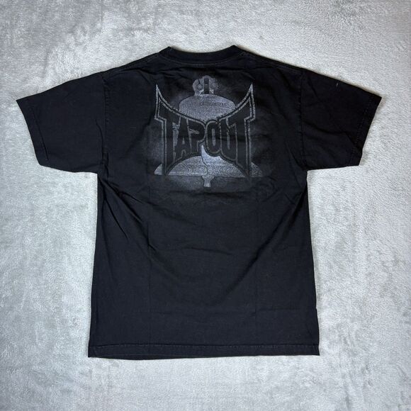 VTG Y2K Tapout Tee Shirt Mens Medium USA Flag Eagle Graphic AOP - Picture 2 of 8